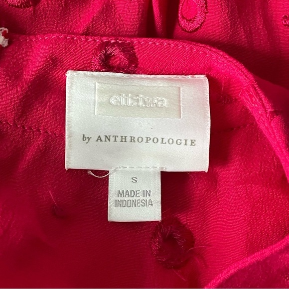 Anthro Ett:Twa Greenbrier Embroidered Romper Pink 29227 - Picture 13 of 15